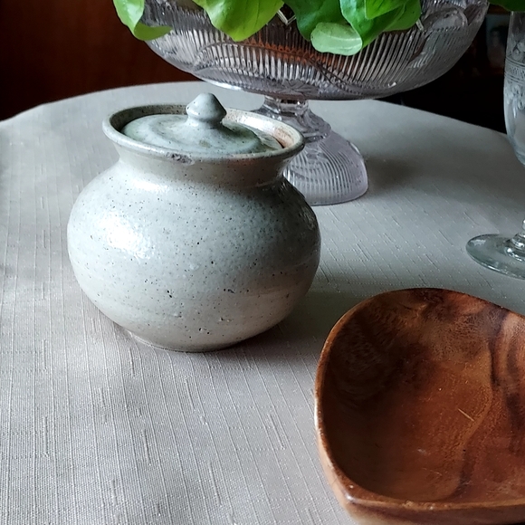 Vernon Owens Jugtown Stoneware Storage Jar vintage antique stone apothecary jar - Picture 3 of 16